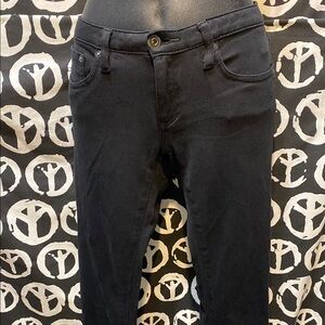 AG ASRIANO GOLDSCHMEID THE LEGGING SUPER SKINNY BLACK JEANS SZ 31